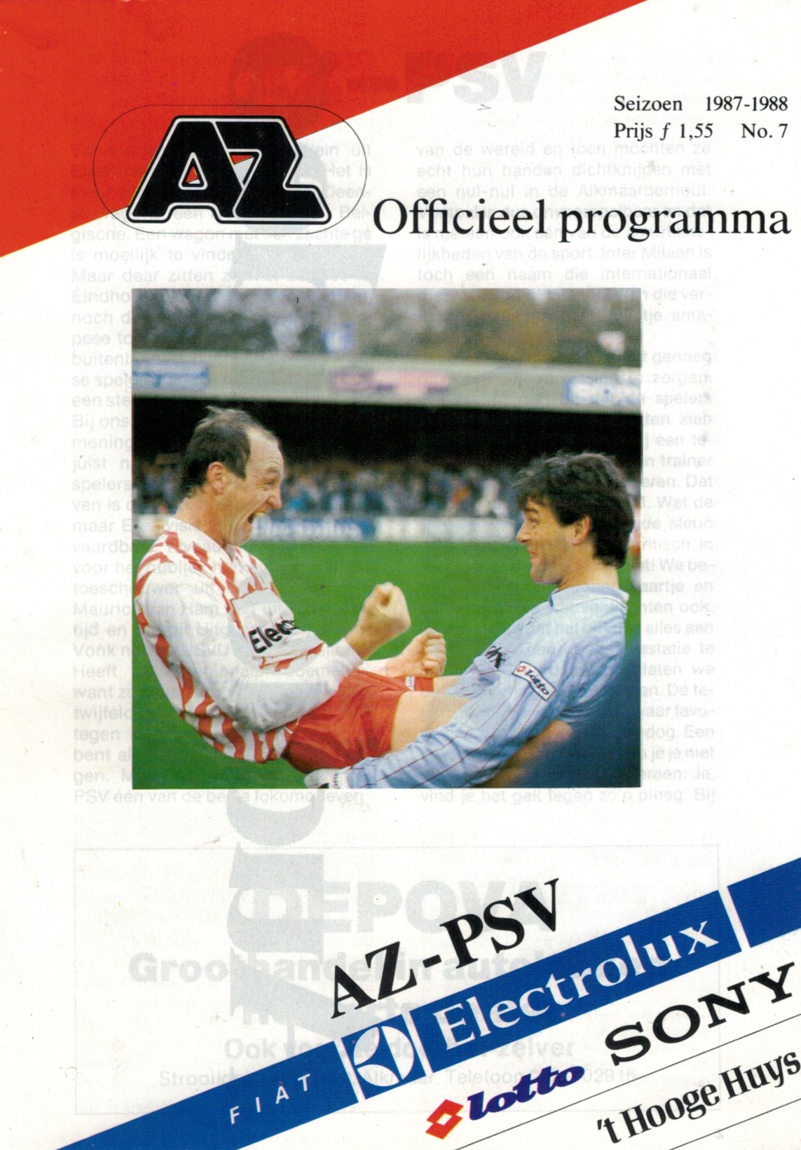 AZ Programma 8-nov-1987 PSV thuis